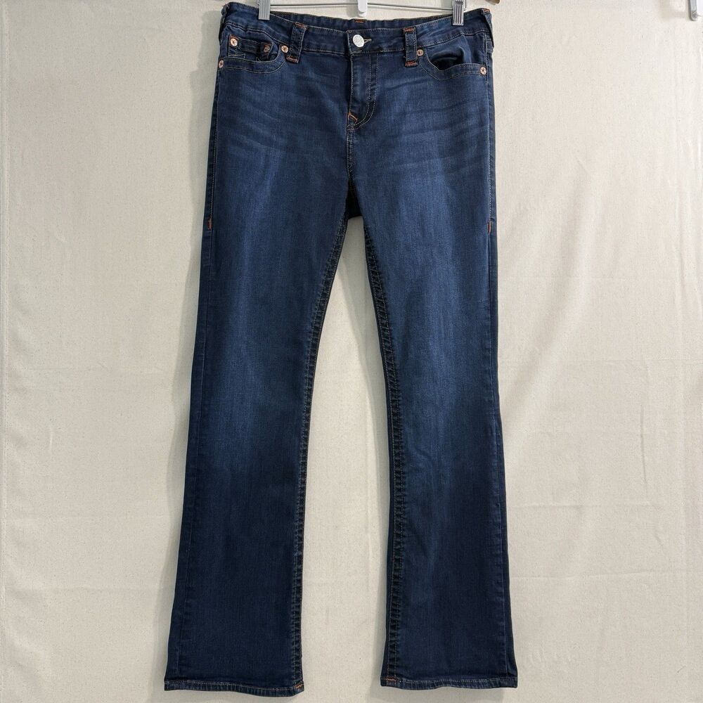 TRUE RELIGION Becca Midrise Bootcut Women Blue Jeans Size 34